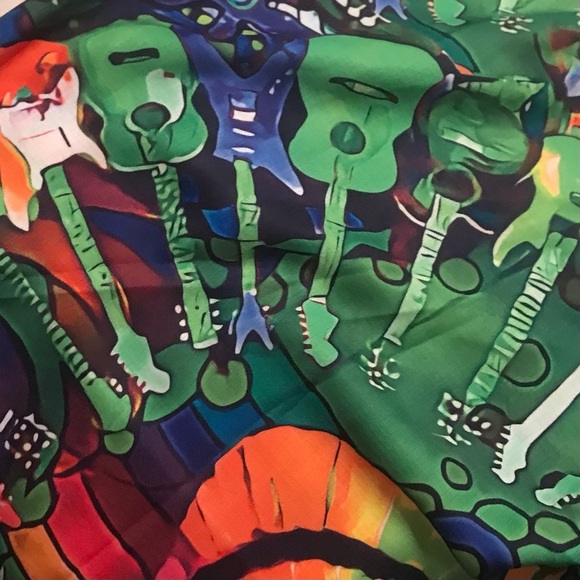 Mens Guitar Funky Hippie Band Lounge Pants Size Large - Picture 4 of 10